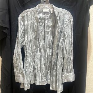 Chicos size 2  Silver Shirt